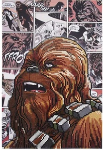 Star Wars Chewbacca Diamante Arte Kit Pintura Bordado Regalo 27 x 41 cm Licencia - Imagen 1 de 5