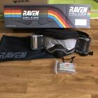Raven HALCON  MX Goggles Motocross WITH ROLL OFF  Clear New