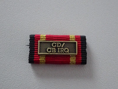 (S1-102) BW Einsatzmedaille Ordensspange Bandspange bronze CD/CB IRQ Irak