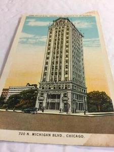 Chicago, Michigan Blvd, Central life Insurance Bldg  Vintage Postcard  - Picture 1 of 3