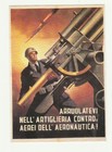 Cartolina MILITARE propaganda fascista manifesti R.S.I. N 19 ARTIGLIERIA AEREI