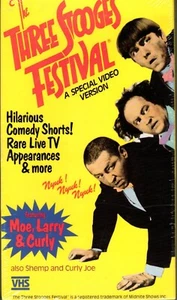 The Three Stooges Festival (VHS 1987) A Special Video Version- Moe, Larry, Curly - Imagen 1 de 2