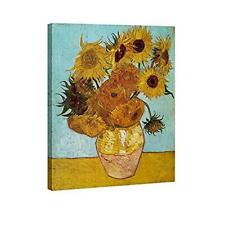 Wieco Art Sunflower by Vincent Van Gogh Oil Paintings Reproduction Modern Floral