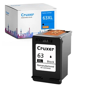 1Pk 63XL tinta negra para HP 63XL ENVY 4510 4511 4512 4520 4522 DeskJet 3630 3638 - Imagen 1 de 8