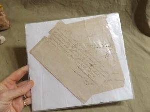 Antique 1841 Land Draft Deed Carnarvon Twnshp Lancaster Cty As Is Pieces - Picture 1 of 5