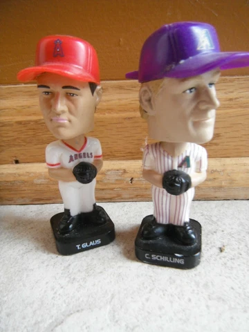 LOT2 Curt Schilling Troy Glaus mini 3inch bobblehead bobble head Upper Deck 2003 Cover