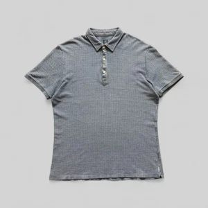 Eleventy Mens White/Blue Houndstooth Short Sleeve Polo – Approx. Size XL - Picture 1 of 11