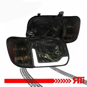 05-06 Toyota Tundra 05-06 Sequioa Headlights + Sequential Corners Smoked Tinted - Foto 1 di 5