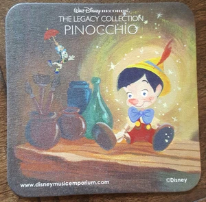2015 D23 WALT DISNEY RECORDS LEGACY COLLECTION PROMO CARD COASTER PINOCCHIO - Picture 1 of 1