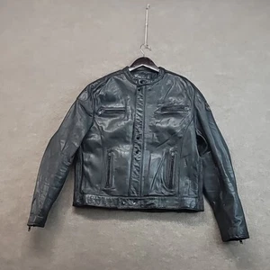 Vintage Steinmark Leather Motorcycle Jacket Size 44 Men’s Black - Picture 1 of 12