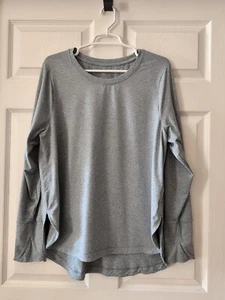 Athleta Uptempo Long Sleeve Top Heathered Green Women's Size 1X Thumb Holes - Picture 1 of 4