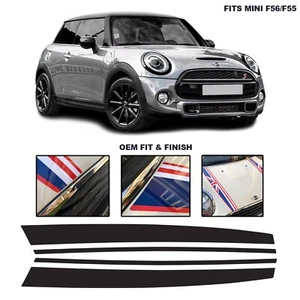 Duel Bonnet Stripes Decals Fits Mini Cooper F56 F55 Bubble Free Exact OEM Fit - Picture 1 of 5