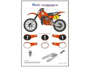 Calcomanía 1/12 - Honda CR450R 1981 - Blue Stuff - BS12-039 - Imagen 1 de 3