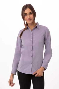 Chef Works Womens Modern Chambray Dress Shirt (SHC06W) - Picture 1 of 5