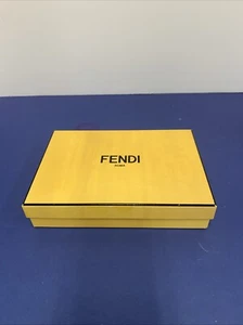 AUTHENTIC FENDI ROMA YELLOW EMPTY BOX 8” X 5.5”X 2” FOR WALLET - Picture 1 of 2
