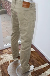 Mens Original Levi 511 W36 L34 jeans Slim 36 Tapered Beige stretch Levi's - Picture 1 of 22