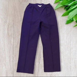 Vintage Cathy Daniels Pull-On Straight Leg Trouser Pants Purple M - Picture 1 of 2