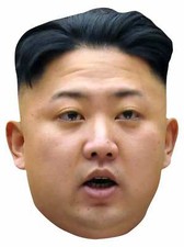 Kim Jong-un 2D Single Card Party Face Mask - North Korean Leader 