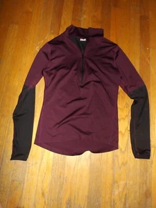 Rosa Damen weinrot/schwarz Viertelreißverschluss Polyester Active Wear Top Gr. M - Bild 1 von 1