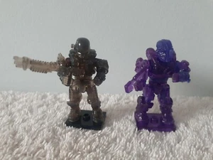 Mega Bloks Halo Translucent Purple & Brown Spartan Action Figures - Picture 1 of 6