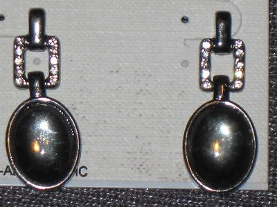 ALFANI Earrings Gray Oval Stone Formal Dangling Classic Chic - Image 1 of 3
