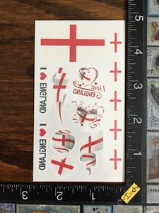ENGLAND TEAM, INGLATERRA, ONE SHEET TEMPORARY TATTOOS BEAUTIFUL DESIGN #WCUP54 - Picture 1 of 2