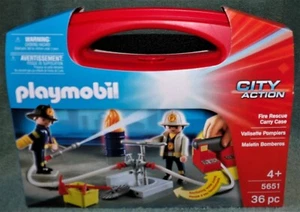 PLAYMOBIL CITY ACTION TAKE ALONG SET FIRE RESCUE CARRY CASE #5651 - Picture 1 of 7