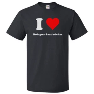 I Love Bologna Sandwiches T shirt I Heart Bologna Sandwiches - Picture 1 of 2
