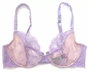 Reggiseno Victorias Secret collezione designer molto sexy sfoderato demi pizzo viola nuovo - Foto 1 di 2