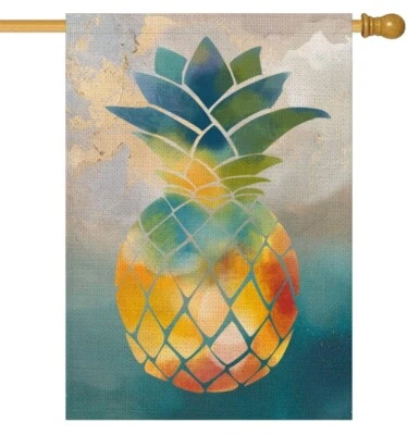 Bandera de arpillera de piña de doble cara 28x40 pulgadas / Nueva 🍍� Foto 1 de 4