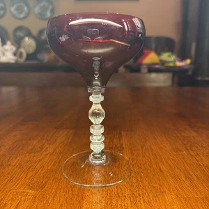 1- Cambridge Glass Red “Tally Ho” 61/2” LIQUOR WINE COCKTAIL Champagne - Bild 1 von 12