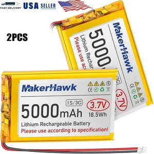 2 pezzi batteria LiPo 3,7 V 5000 mAh spina micro PH2.0 per scheda LoRa V3 ESP32 UPS - Foto 1 di 8