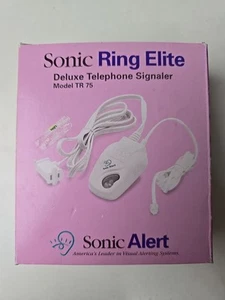 Sonic Ring Elite Deluxe Telefon Sygnalizator Flasher TR-75 Ubytek słuchu - Zdjęcie 1 z 6