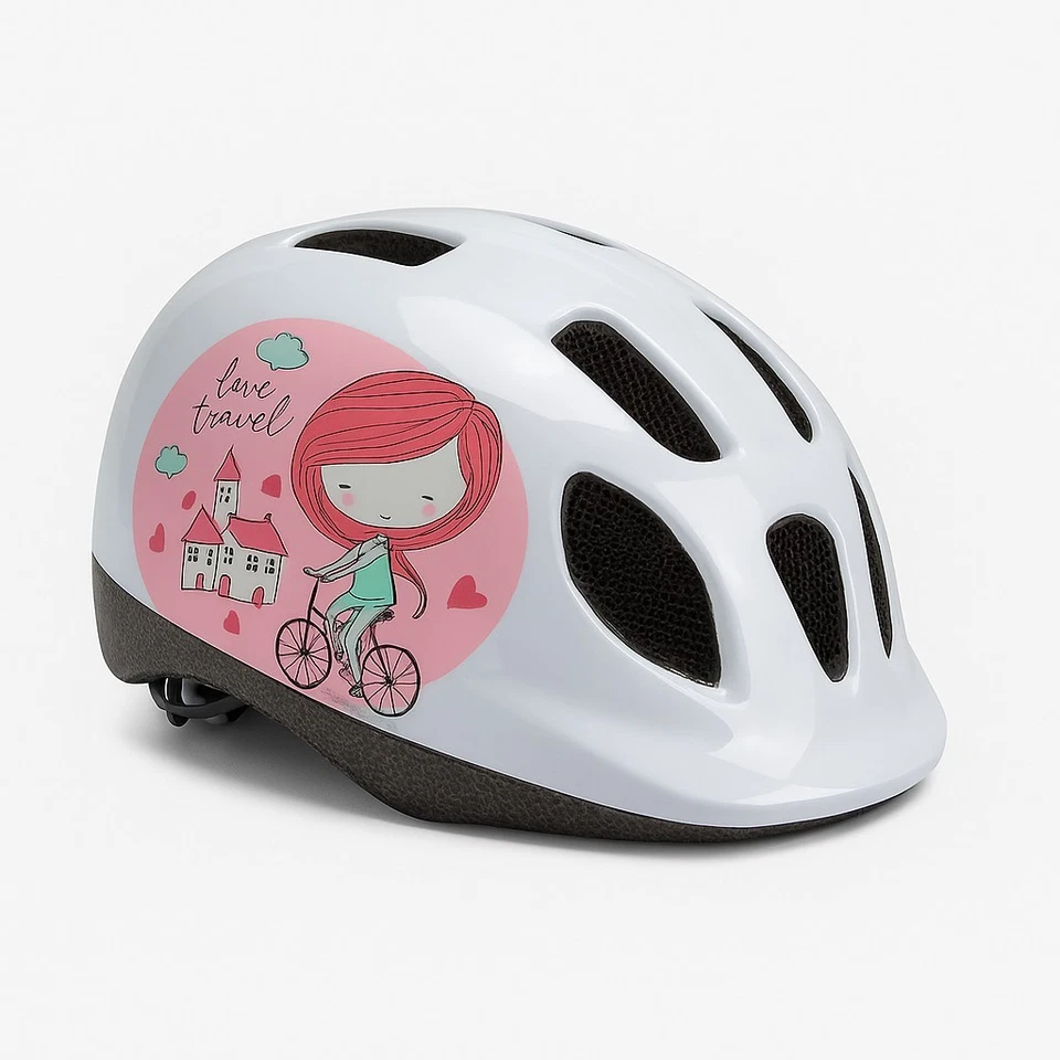Casque vélo enfant “Love travel” blanc - Photo 1/1