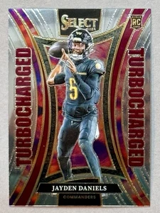 2024 Panini Select - Turbocharged Jayden Daniels RC #12 Washington Commanders - Picture 1 of 2