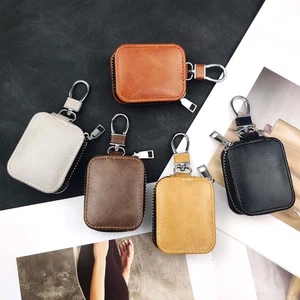 Estuche universal vintage de cuero con cremallera para auriculares almacenamiento portátil para todos los auriculares - Imagen 1 de 17