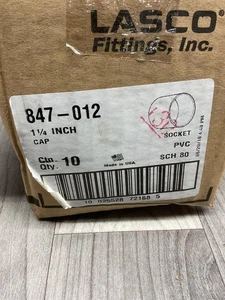 Lasco 847-012 Kappe 1-1/4" SCH 80 PVC *Box of 10* #4017B96PR3SI - Bild 1 von 4