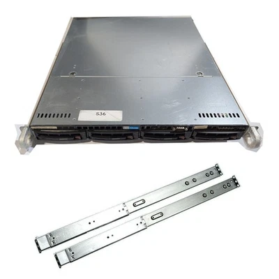 Supermicro SC813M PDSBM 1U Server Intel Core 2 Duo E4600 @2.4GHz 2GB RAM 1TB ... - Image 1 of 3