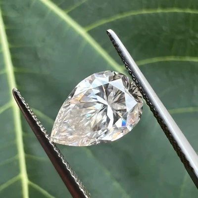 Loose 10.00 CT Pear Cut Lab Grown CVD Diamond Natural D Color VVS1 Certified - Image 1 of 4