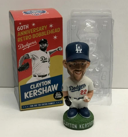 Clayton Kershaw RETRO LA Dodgers Bobblehead SGA ~ Discounted paint flaw Cover