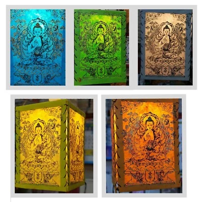 Pantalla de papel Lokta nepalí hecha a mano Buda Foto 1 de 4