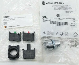 Allen-Bradley 800FM-LG7 Illuminated & Guarded Push Button - Picture 1 of 3