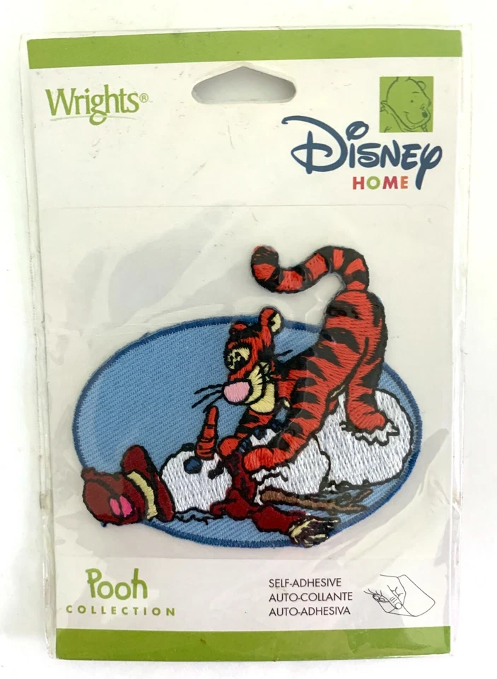Wrights Disney Home Self-Adhesive Tigger with a Snowman Embroidered Patch