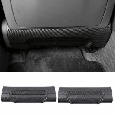 Placa de patada de asiento de fibra de carbono ABS decoración trasera para Audi A8-Quattro 2019-2023 Foto 1 de 4