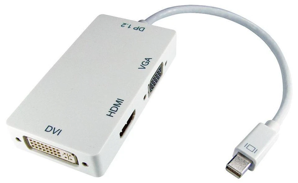 MINI DISPLAYPORT-HDMI/DVI/VGA ADAPTER - RECTRON ELECTRONICS - Image 1 of 1