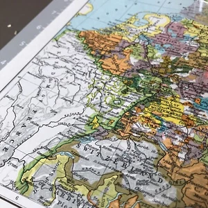 Year 1786 Central Europe 1950's  Color Map Folded Frameable Wall Art - Picture 1 of 12