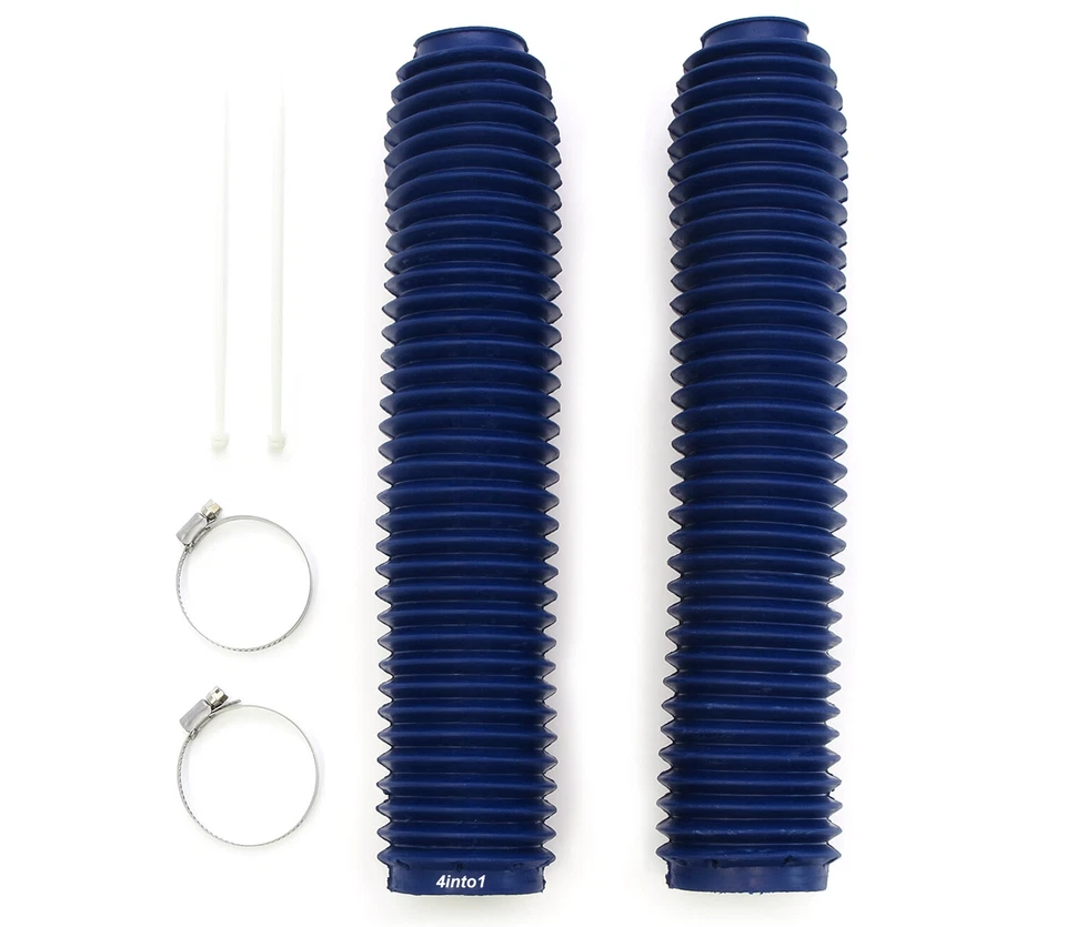 2 Pack Blue Fork Boots Gaiters Suzuki DR-Z250 DR250 DR350 DR650 RM125 RM250 - Image 1 of 1