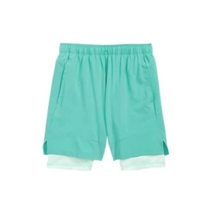 Nike Pantaloncini da Allenamento Yoga 2 in 1 per Ragazzi DM8522-392 Taglia XS - Foto 1 di 4