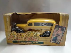 NIB Coca Cola Die-Cast Coin Bank 1936 Chevrolet Size 1:43 Made 1995 by Ertl - Picture 1 of 11