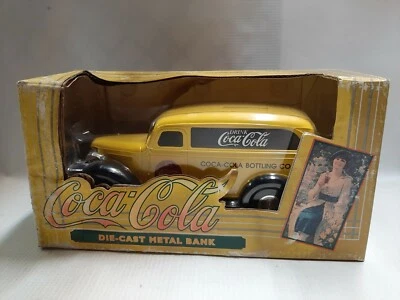 Coca Cola Die-Cast Coin Bank 1936 Chevrolet Size 1:43 Made 1995 by Ertl NIB - Image 1 of 4